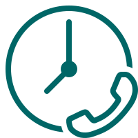 Clock and phone icon for NQ Homewise after-hours emergency repairs and service