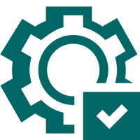 Gear and checkmark icon for NQ Homewise wide range of property maintenance services